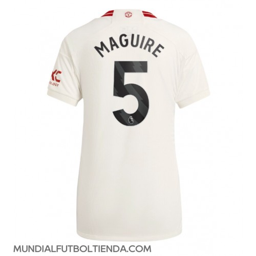 Camiseta Manchester United Harry Maguire #5 Tercera Equipación Replica 2023-24 para mujer mangas cortas